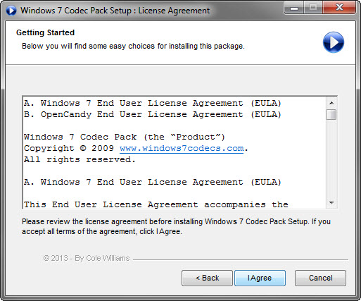 Windows 7 Codec Pack Step 3
